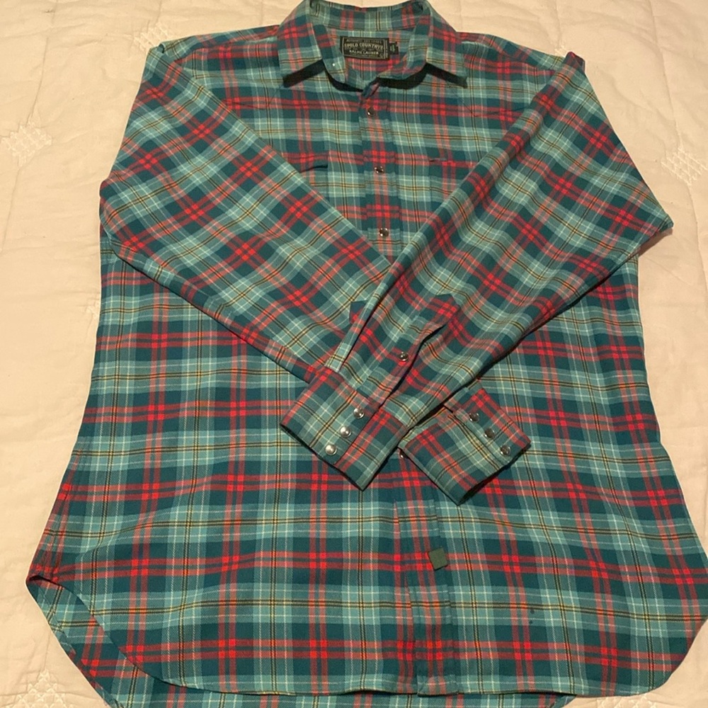 Ralph Lauren large snap on casual shirt